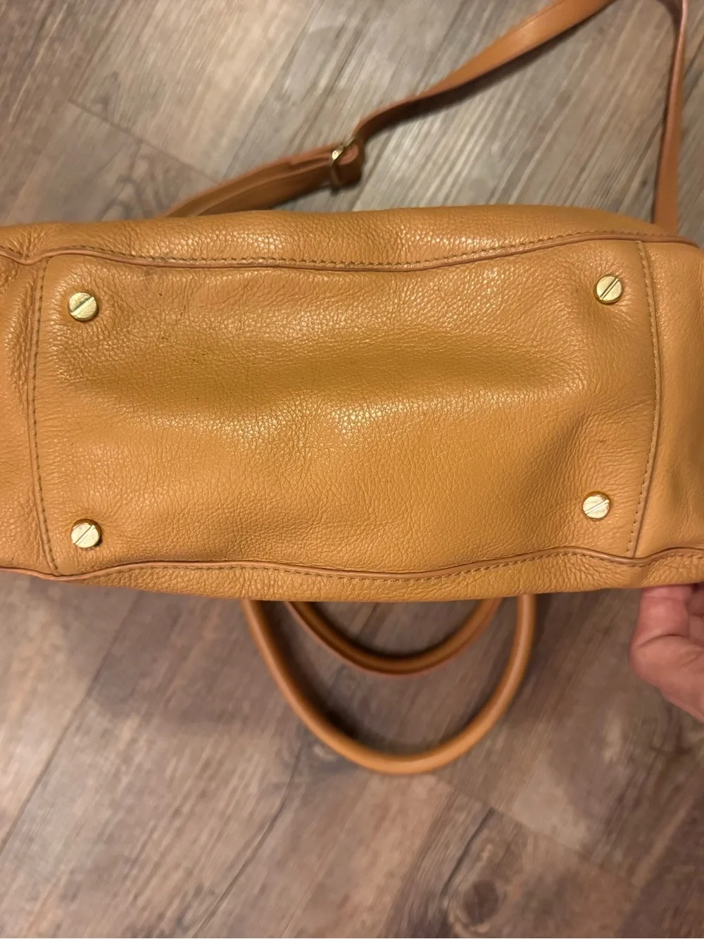 Tory Burch Amanda Beige Leather Tote with Gold Hardware